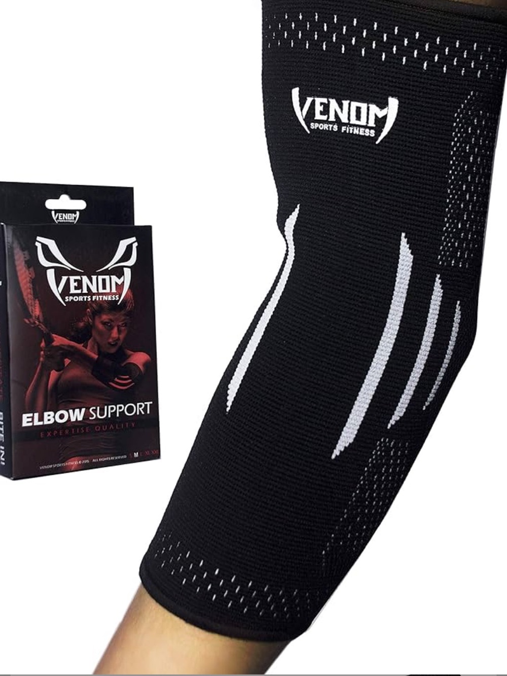 Venom Sports Fitness Medium Elbow Support Sleeve Compression